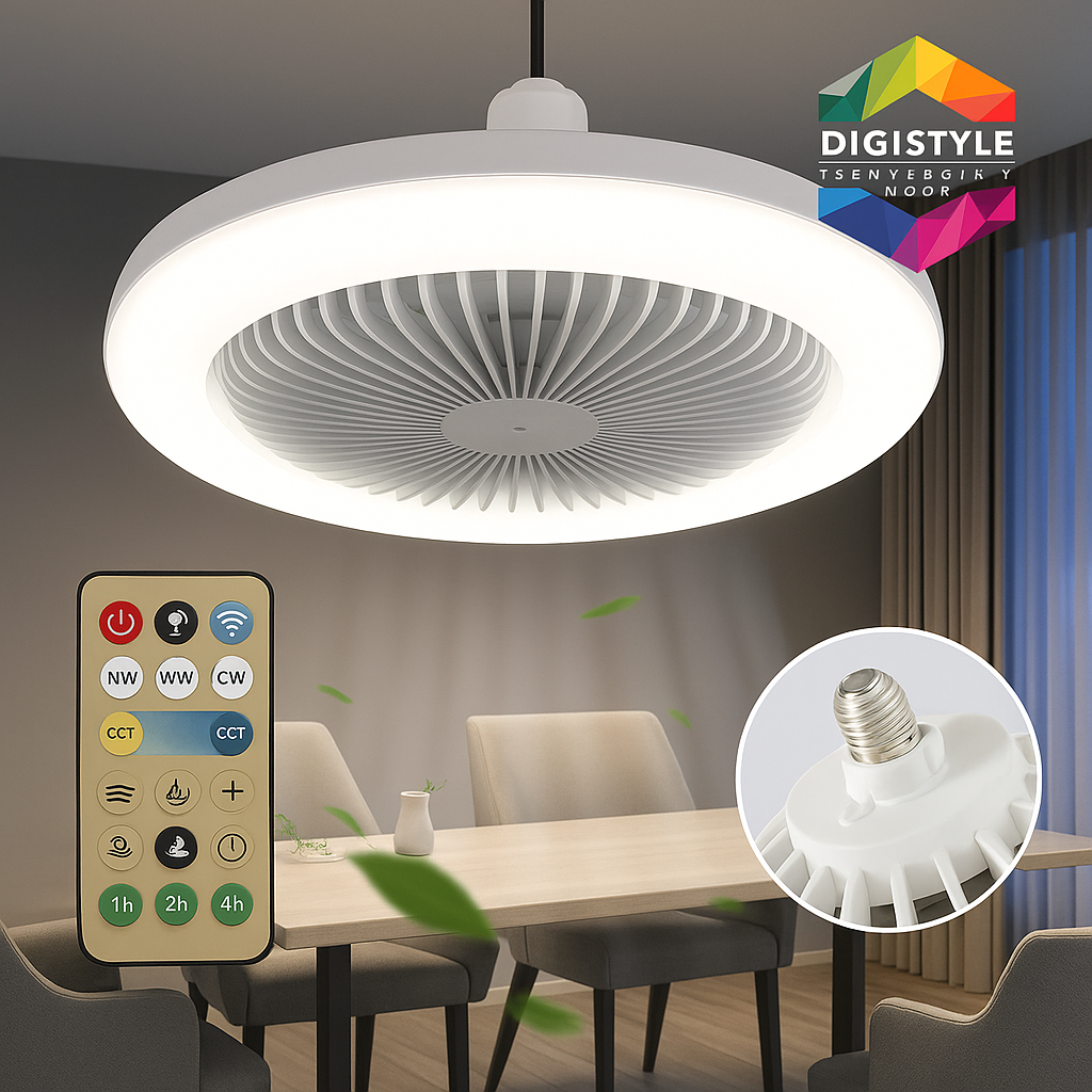 Bombillo Ventilador Led 2 En 1